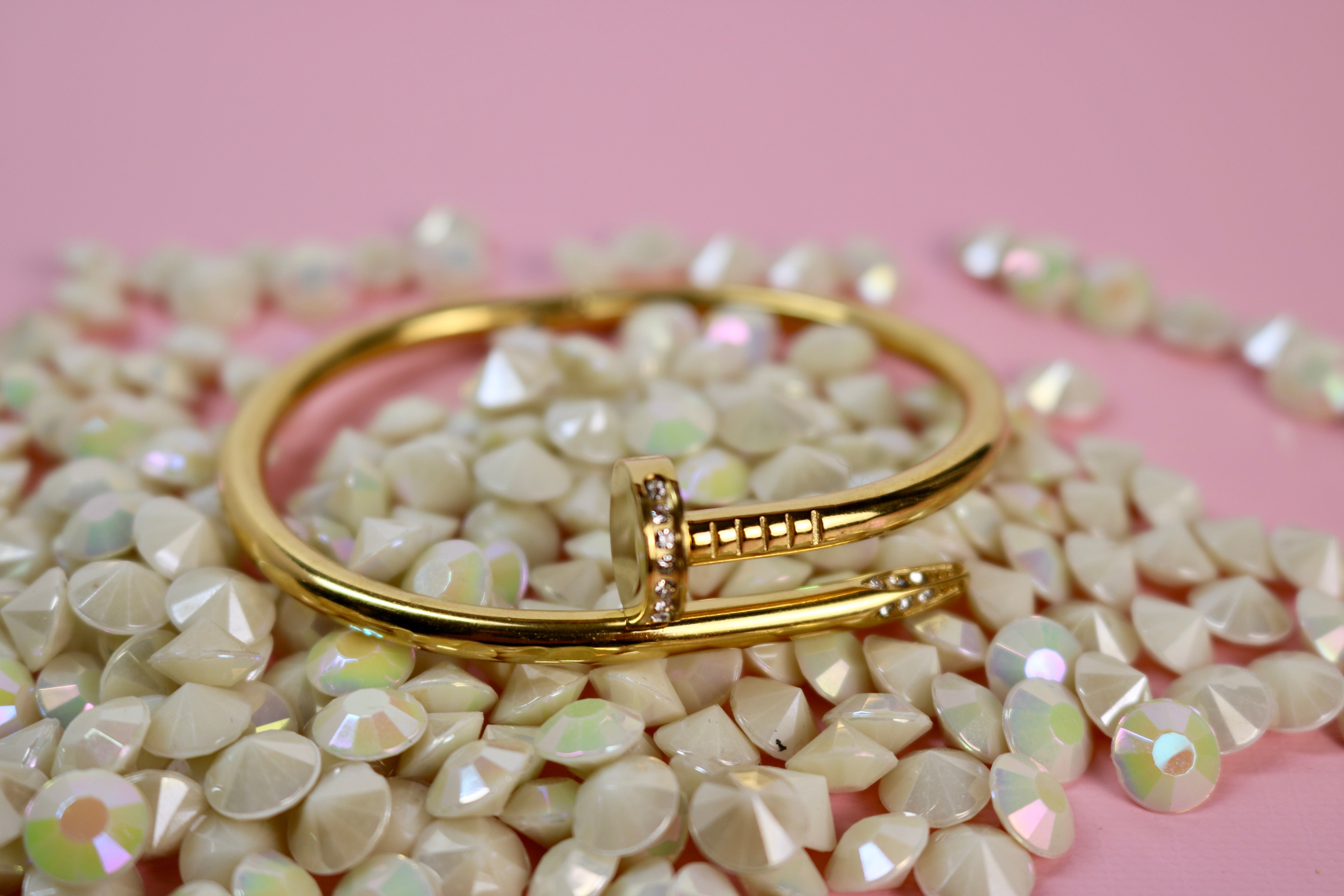 Lavish Nail Bracelet - Love Bracelet with Diamonds