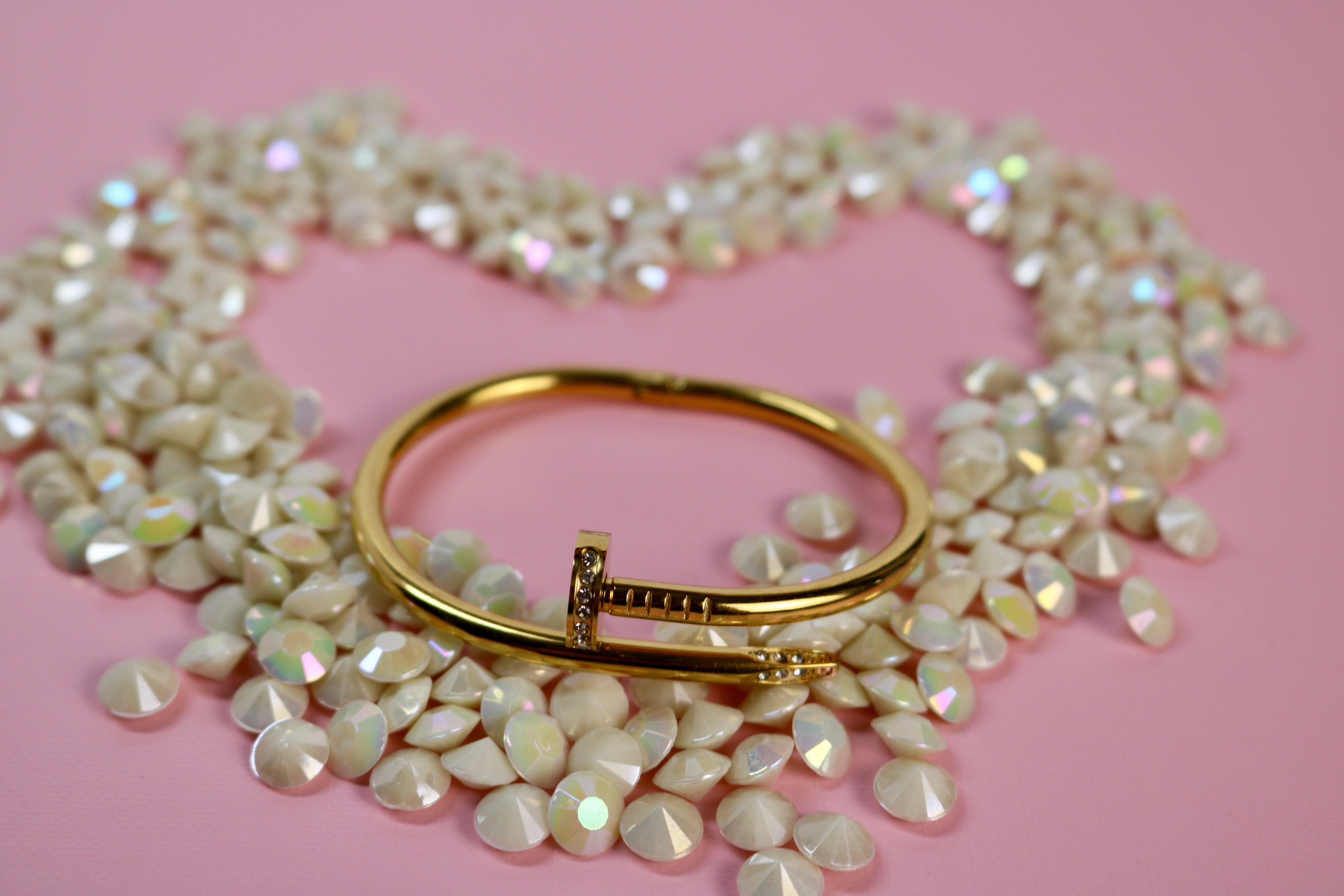 Lavish Nail Bracelet - Love Bracelet with Diamonds