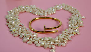 Lavish Nail Bracelet - Love Bracelet with Diamonds