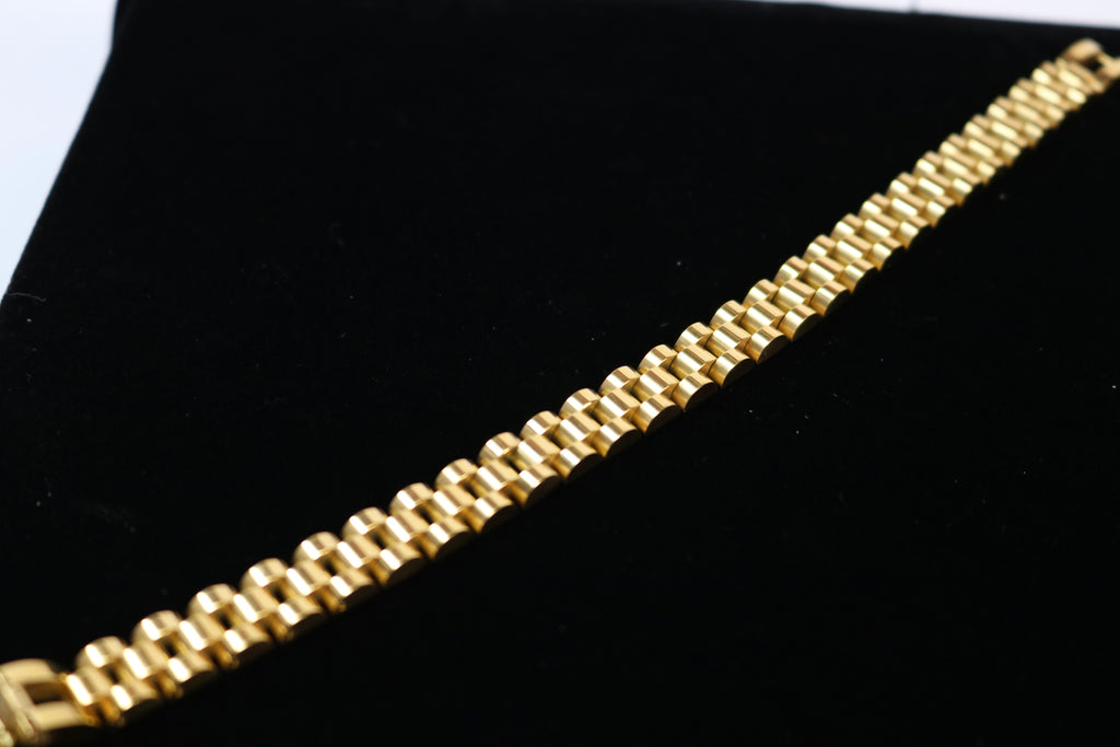 Rolex Style Bracelet 14k Gold Plated