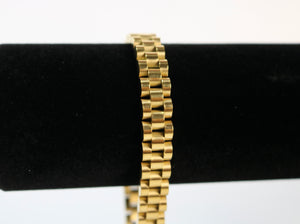 Rolex Style Bracelet 14k Gold Plated