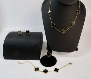 Clover Jewelry Set - Van Cleef Style 14K Gold Plated