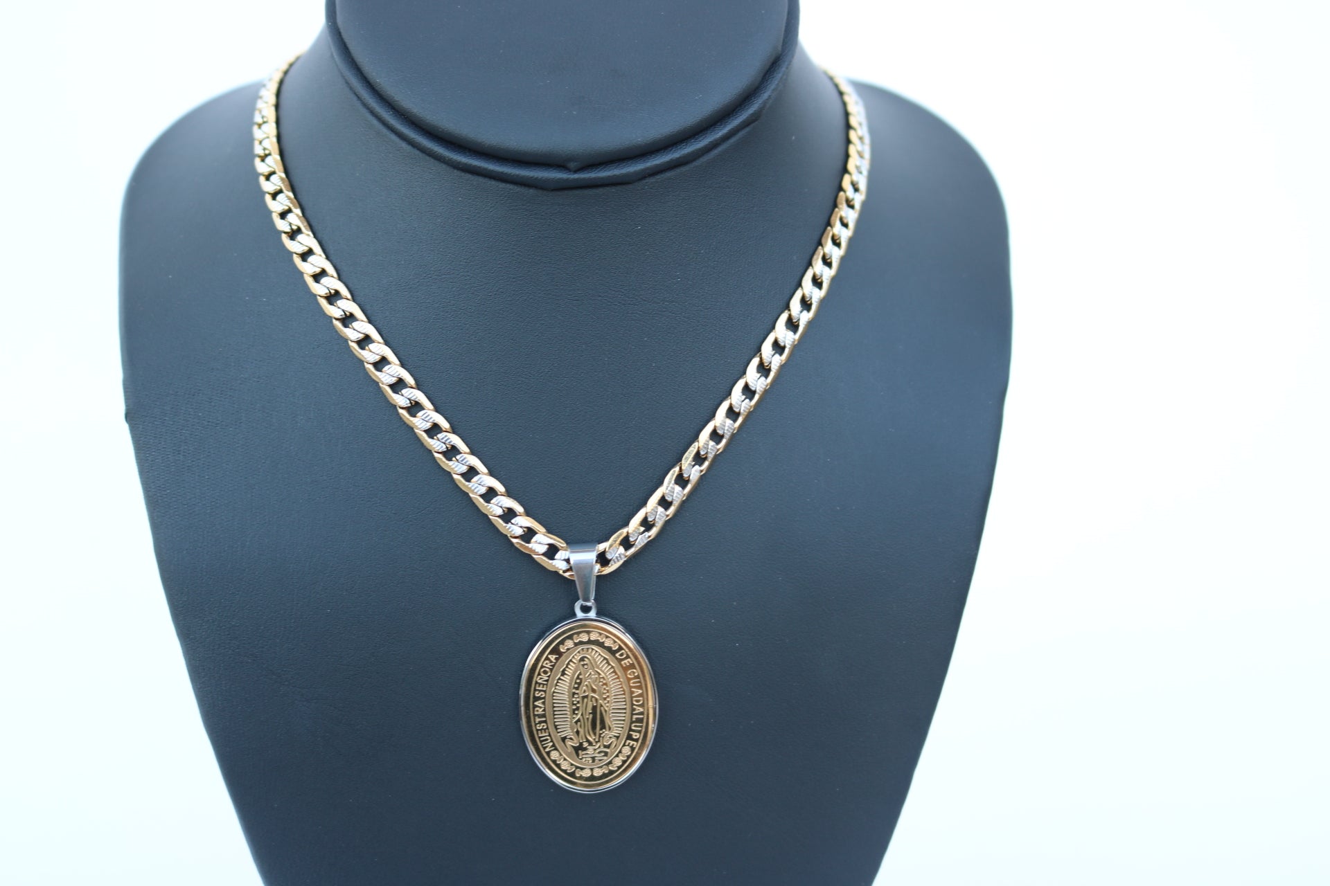 Two Tone Virgin Mary Pendant or Chain Set - Alwayslavishshop