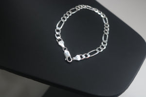 Italy Silver Figaro Bracelet - 5.6mm