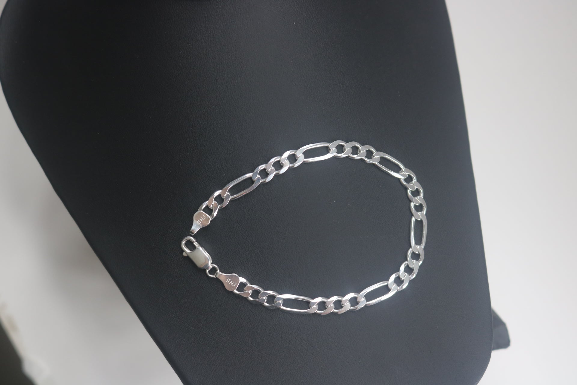 Italy Silver Figaro Bracelet - 5.6mm