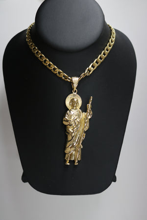 XL San Judas (14K Gold Plated) - Jewelry Set