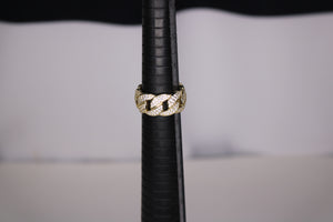 Miami Cuban Link Diamond Ring - Vermeil Gold 14k Bond