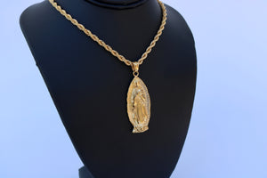 Virgin Mary large - Gold plated or Chain Set - Alwayslavishshop