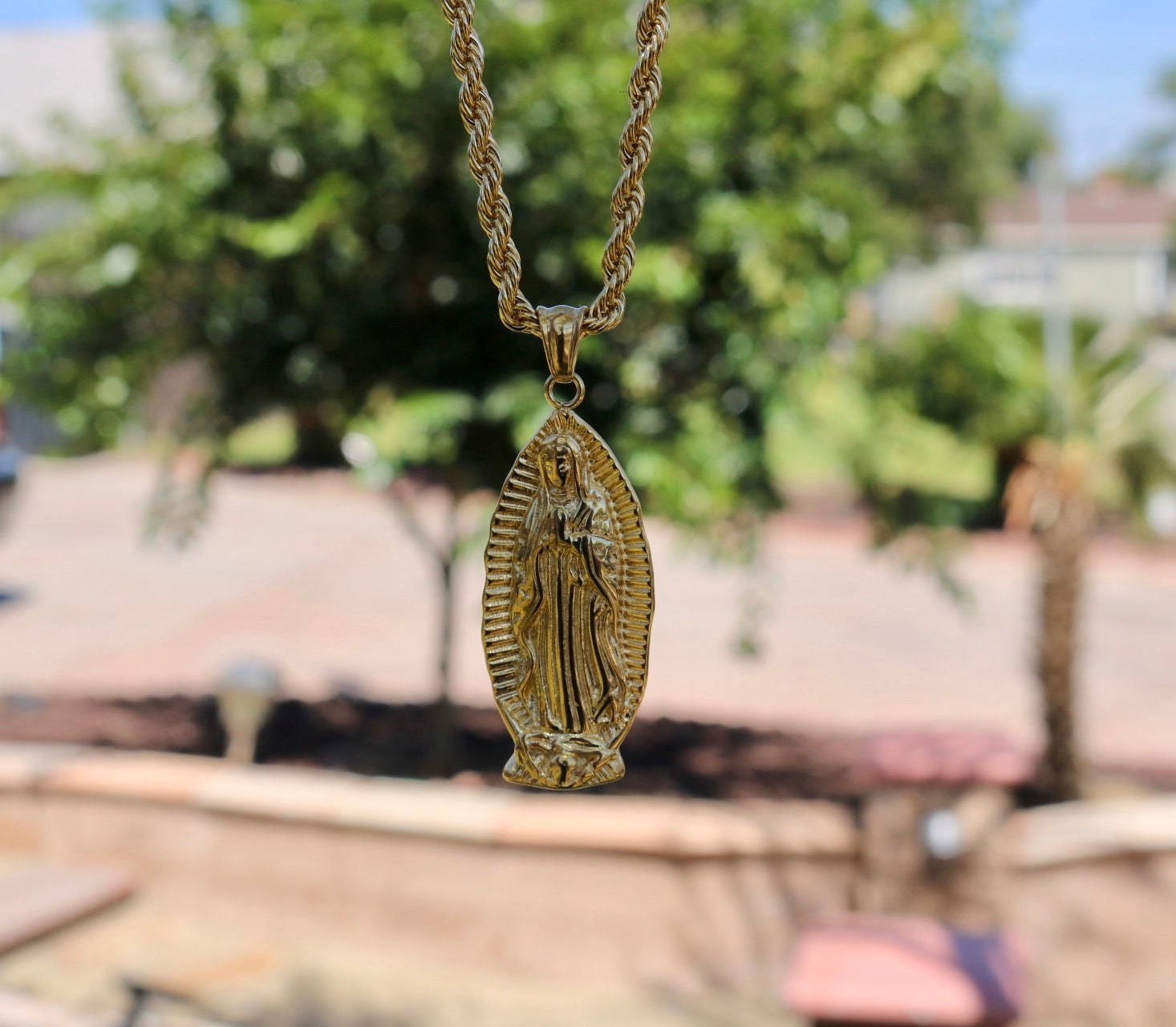 Virgin Mary large - Gold plated or Chain Set - Alwayslavishshop