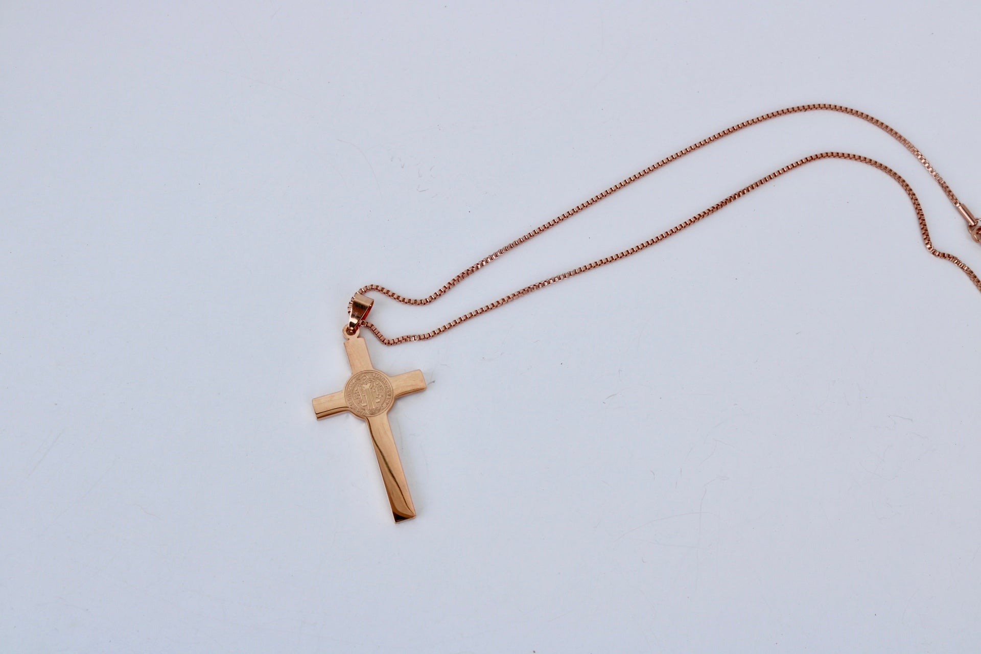 Rose Gold Saint Benedict Chain Set - Alwayslavishshop