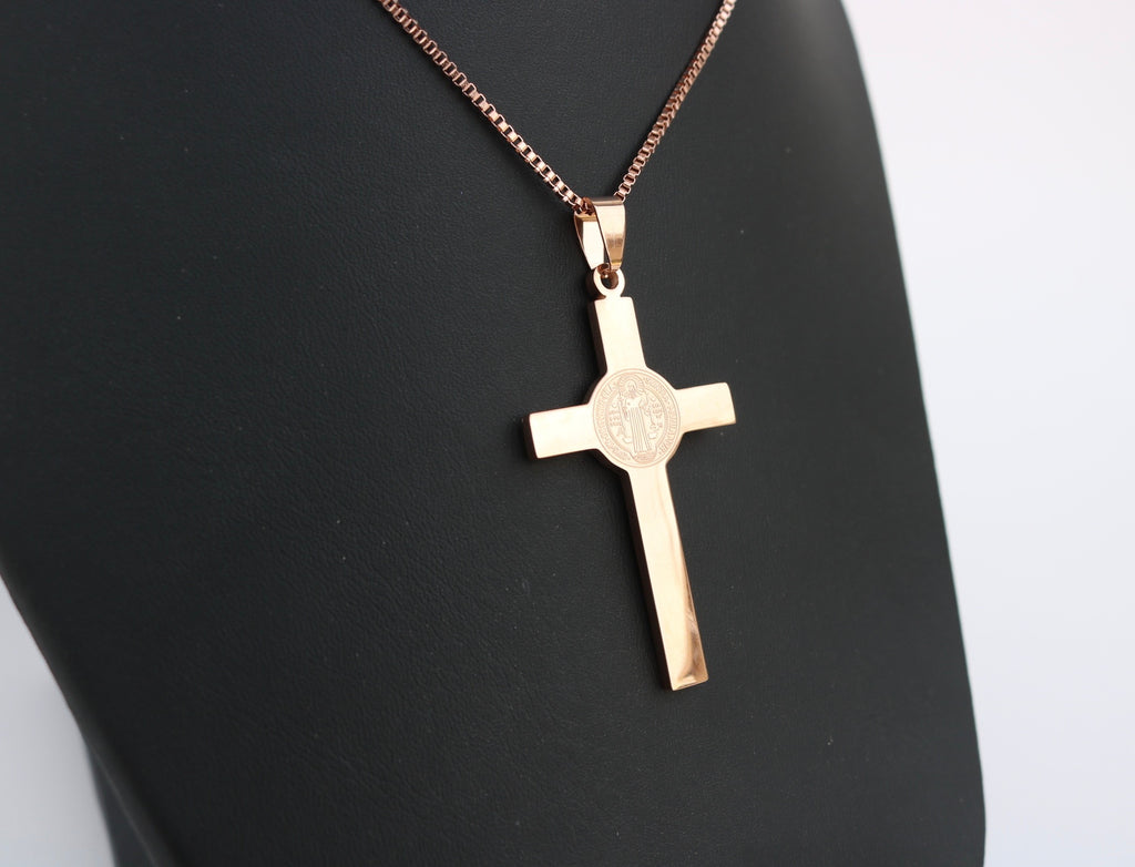 Rose Gold Saint Benedict Chain Set - Alwayslavishshop