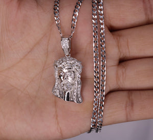 Jesus Pendant W/ Chain (REAL .925 Silver) - Jewelry Set