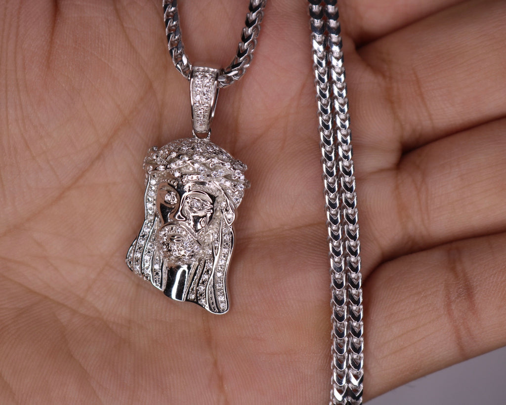 Jesus Pendant W/ Chain (REAL .925 Silver) - Jewelry Set