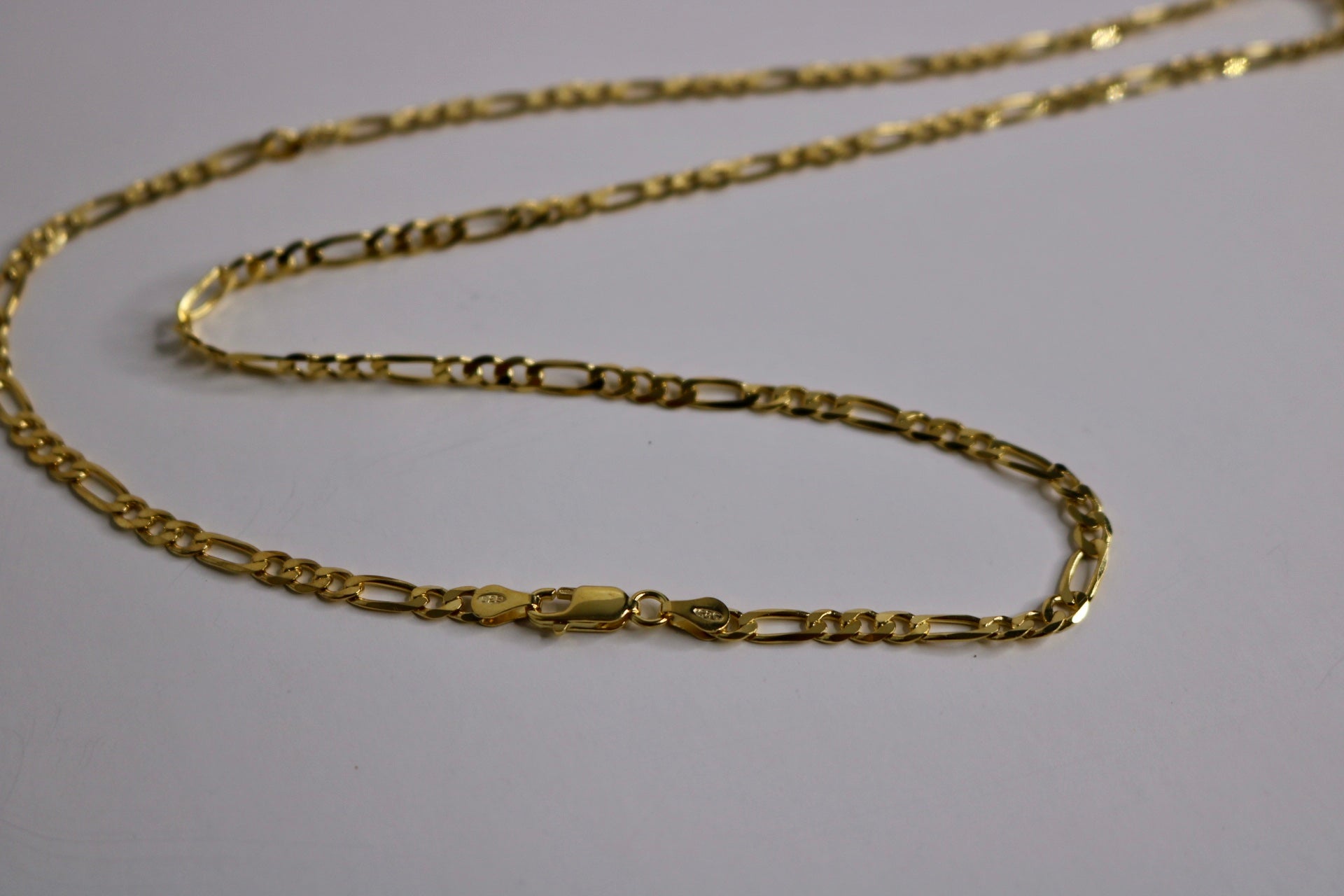 Figaro Chain - 4mm Vermeil Gold 14K - Alwayslavishshop