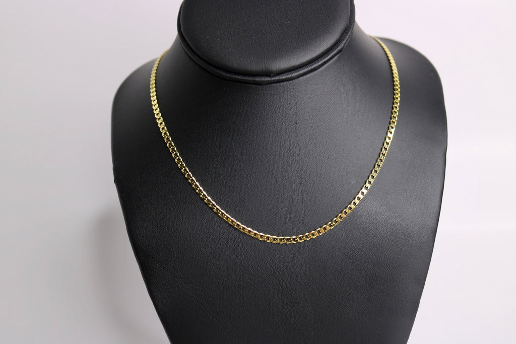 Curb Chain - 3mm Vermeil Gold 14K - Alwayslavishshop