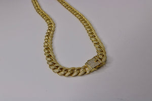 Diamond Cuban Chain - 11.7mm Vermeil Gold - Alwayslavishshop