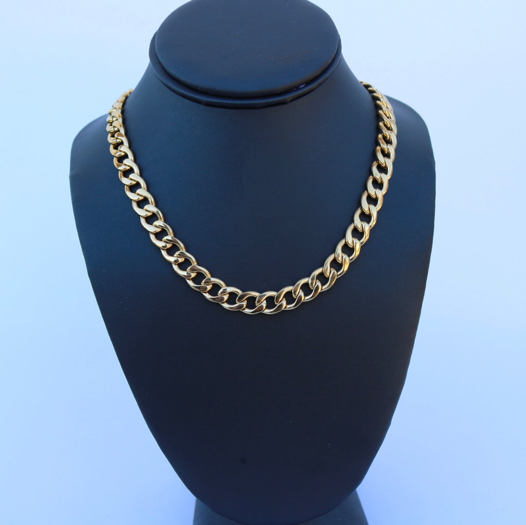 Gold Plated Curb Chain - 9mm (IP Plated) - Alwayslavishshop