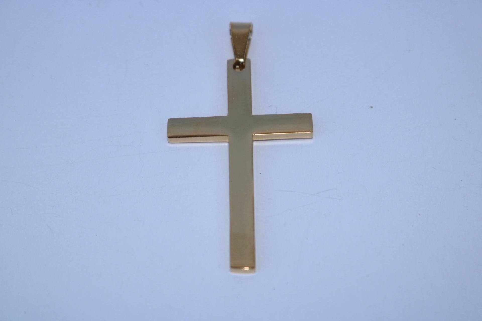 Solid Cross Gold Plated Pendant With a Chain - Alwayslavishshop