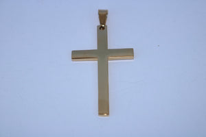 Solid Cross Gold Plated Pendant With a Chain - Alwayslavishshop