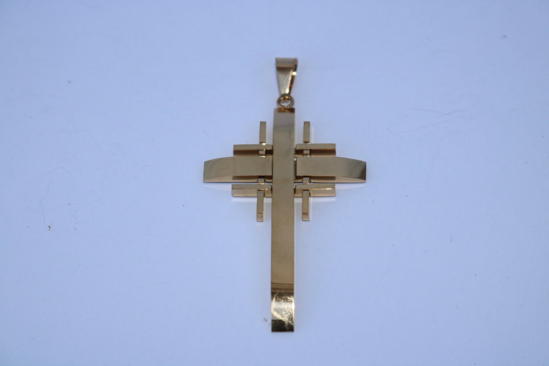 Cross Pendant Large- Gold Plated and Stainless Steel - Alwayslavishshop